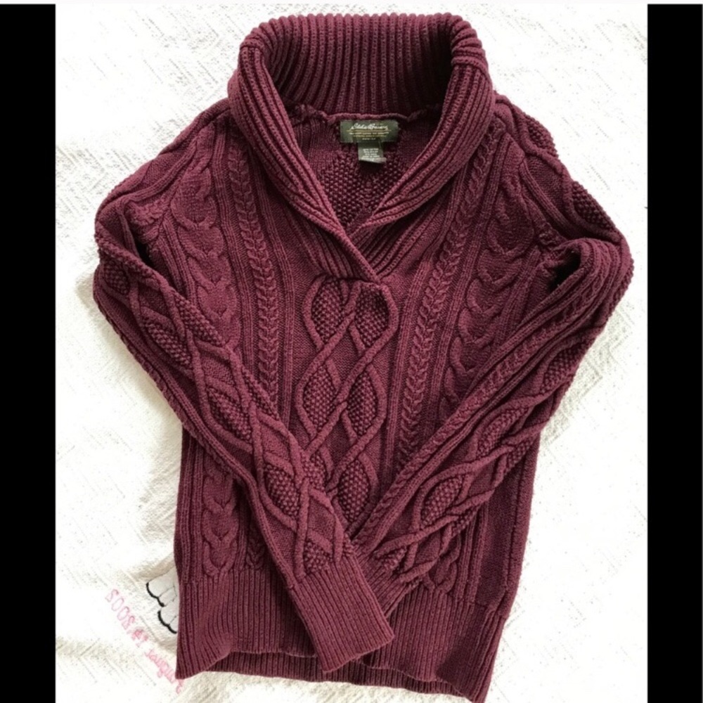 Eddie Bauer cable knit sweater